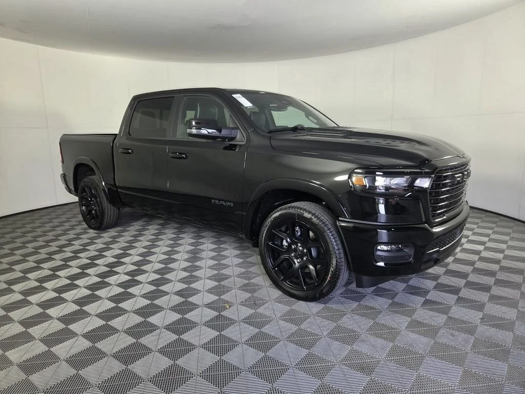 New 2026 Diamond Black Crystal Pearl-Coat Exterior Paint RAM Laramie image 2