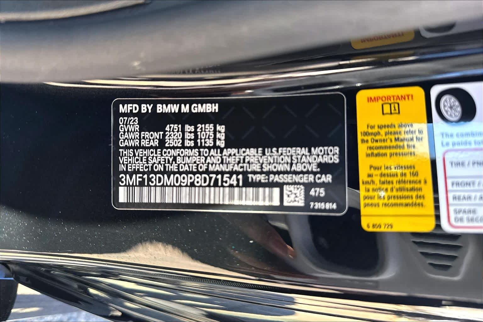 Used 2023 Black Sapphire Metallic BMW  image 34