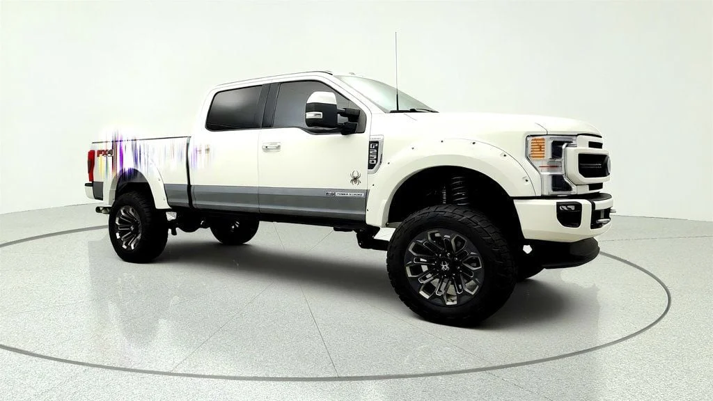 Used 2022 Star White Metallic Tri-Coat Ford Black Widow LARIAT 4WD Crew Cab 6.75