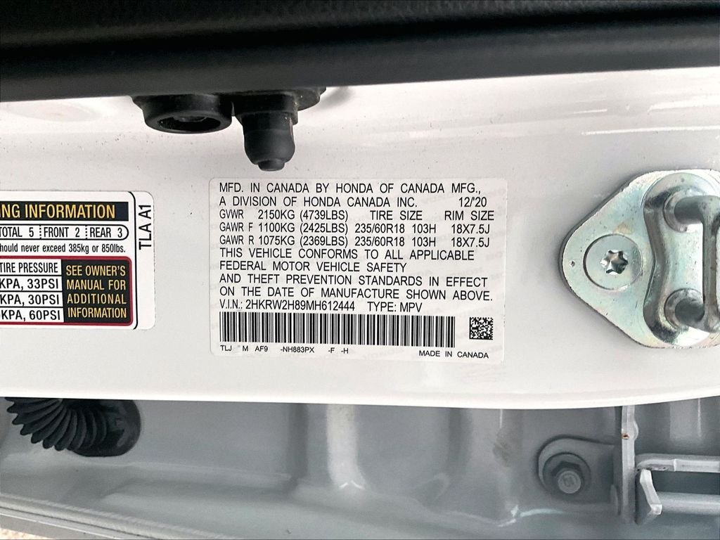 Used 2021 White Honda EX-L image 9