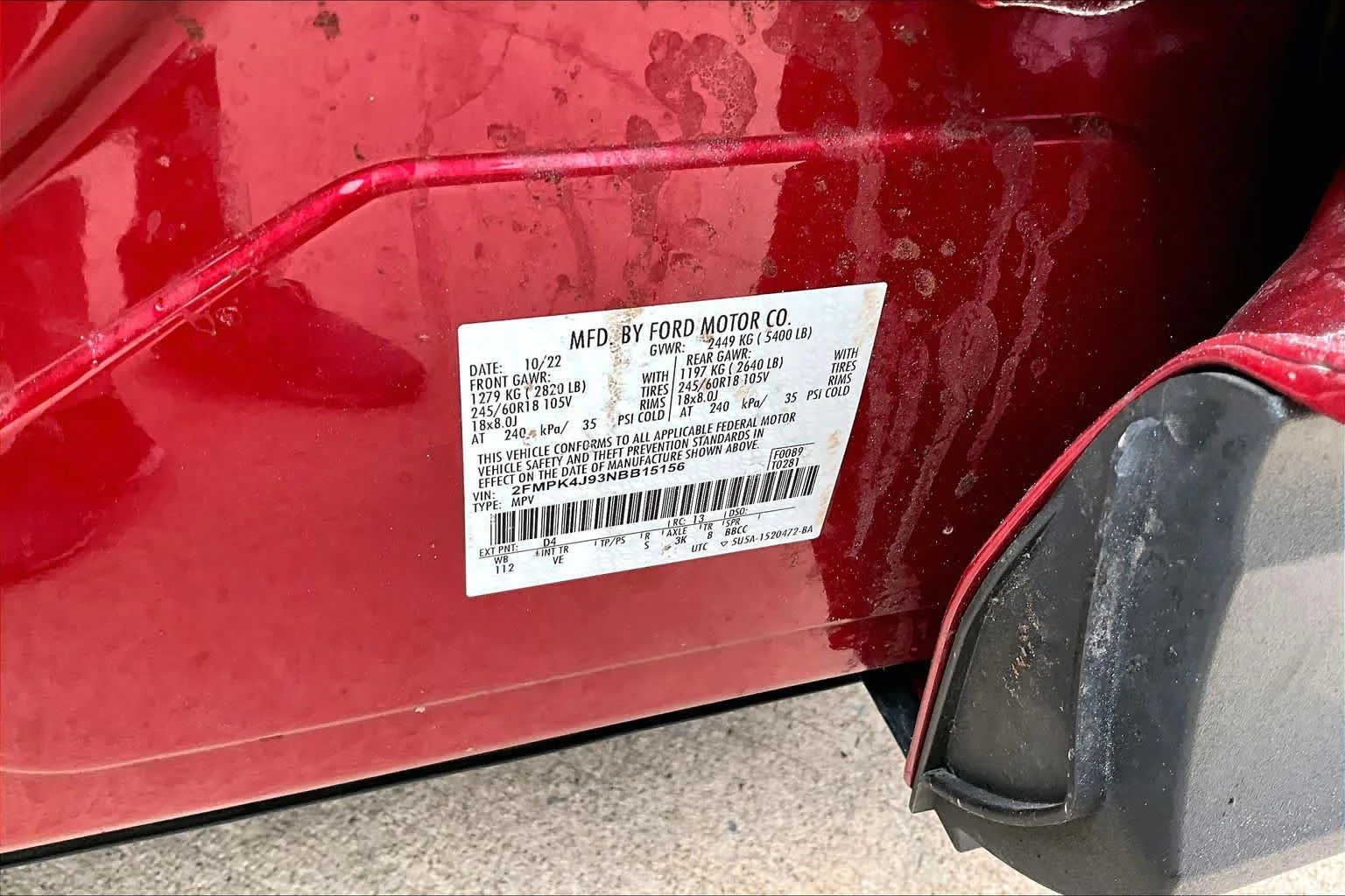 Used 2022 Rapid Red Metallic Tinted Clearcoat Ford SEL image 31