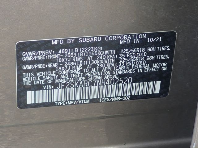 Used 2022 Brown Subaru Touring image 35