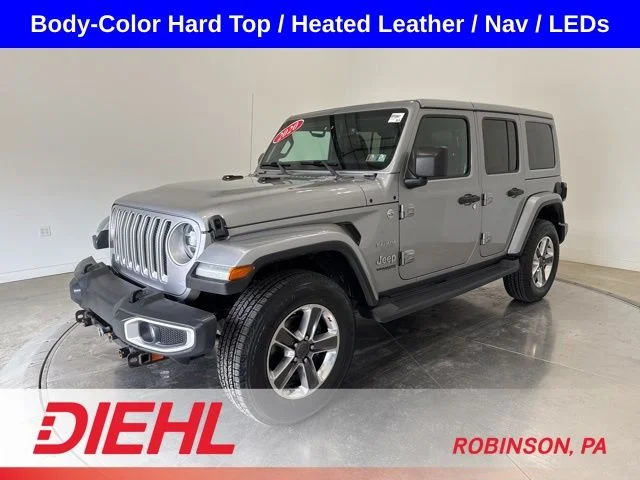 Used 2020 Silver Jeep Unlimited Sahara image 1