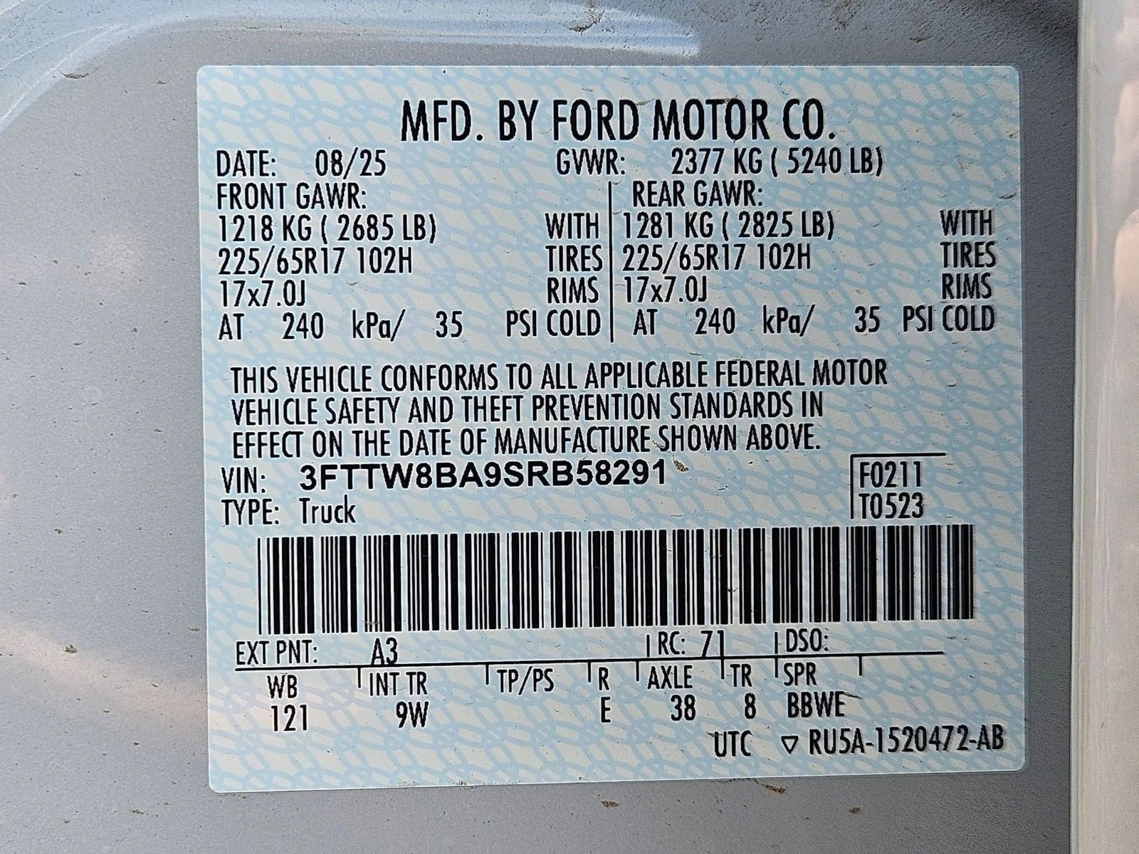 New 2025 Space White Metallic Ford XL image 30