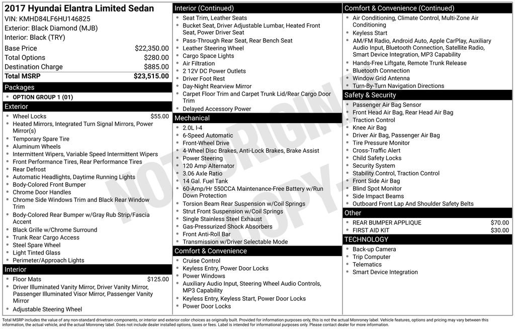 Used 2017 Black Hyundai Limited image 2