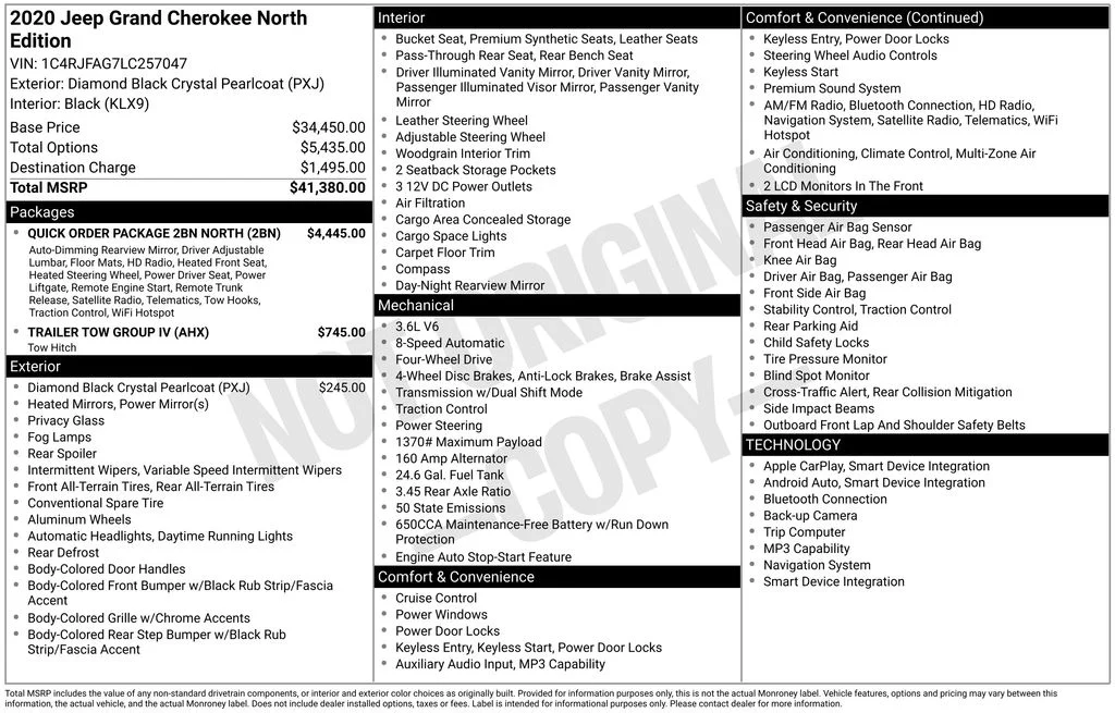 Used 2020 Diamond Black Crystal Pearlcoat Jeep Laredo image 24