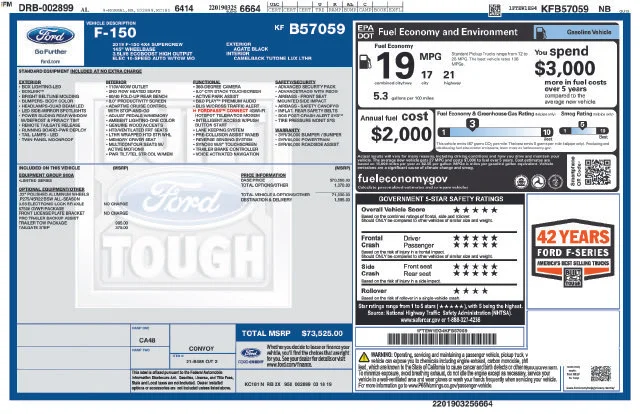 Used 2019 Black Ford Limited image 3