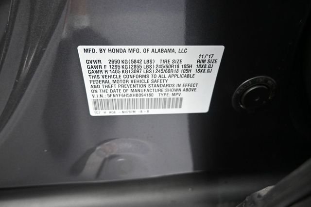 Used 2017 Modern Steel Metallic Honda EX-L image 19