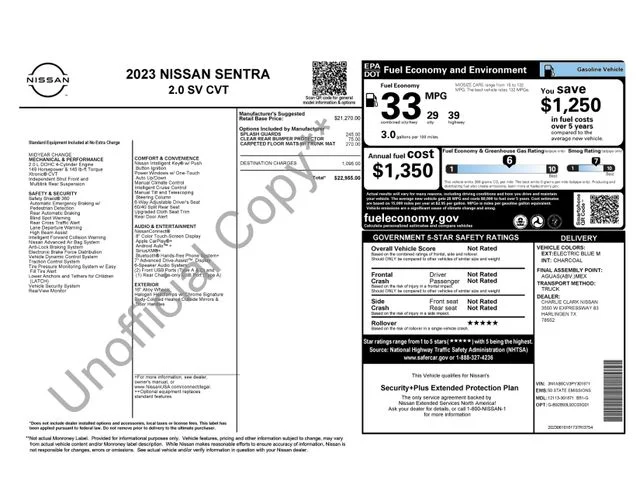 Used 2023 Blue Nissan SV image 17