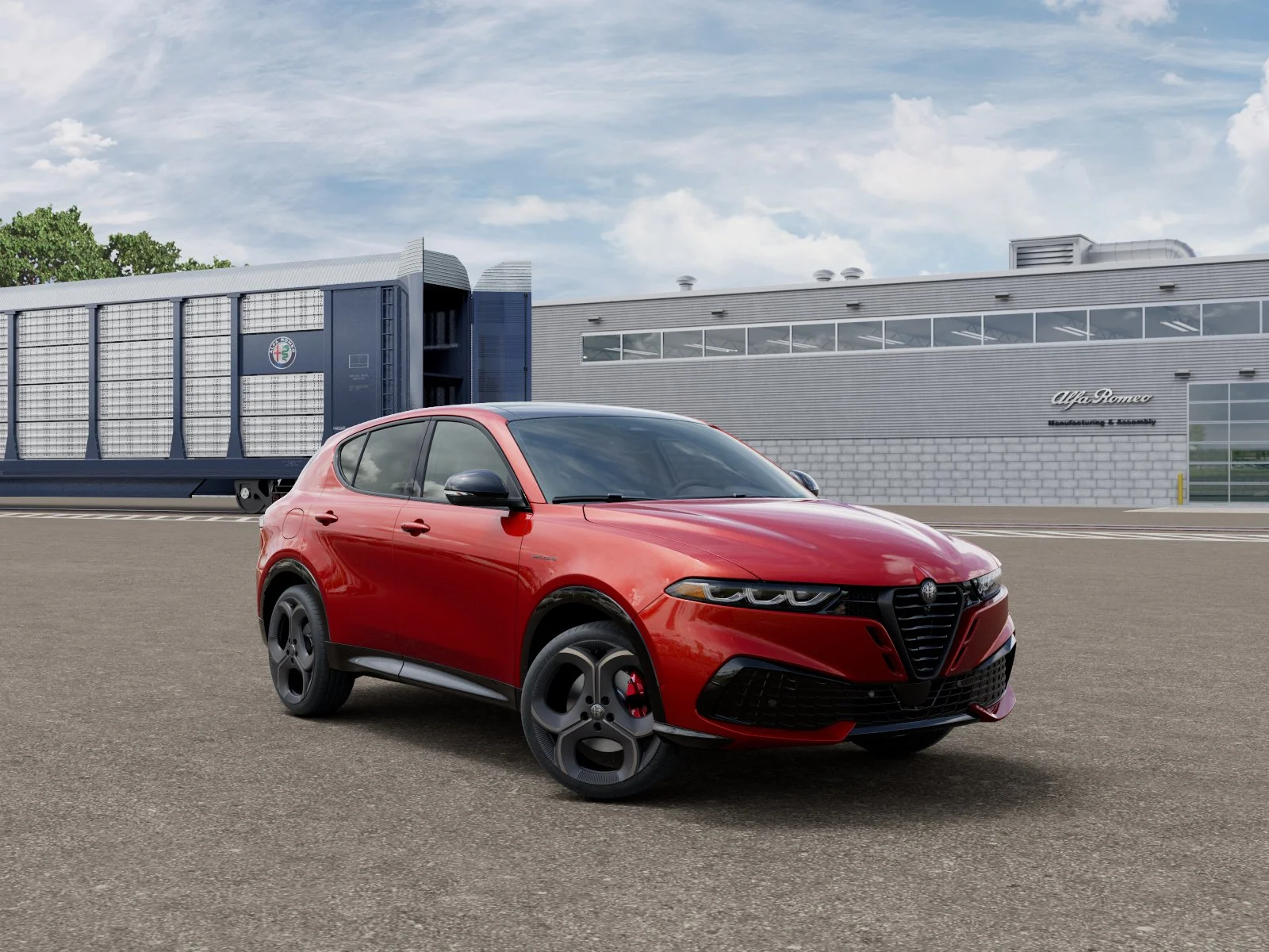 New 2026 Rosso Brera (Red) Exterior Paint Alfa Romeo Veloce image 3