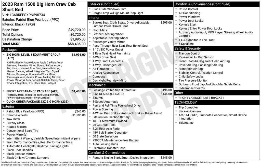 Used 2023 Blue Ram Big Horn/Lone Star image 9