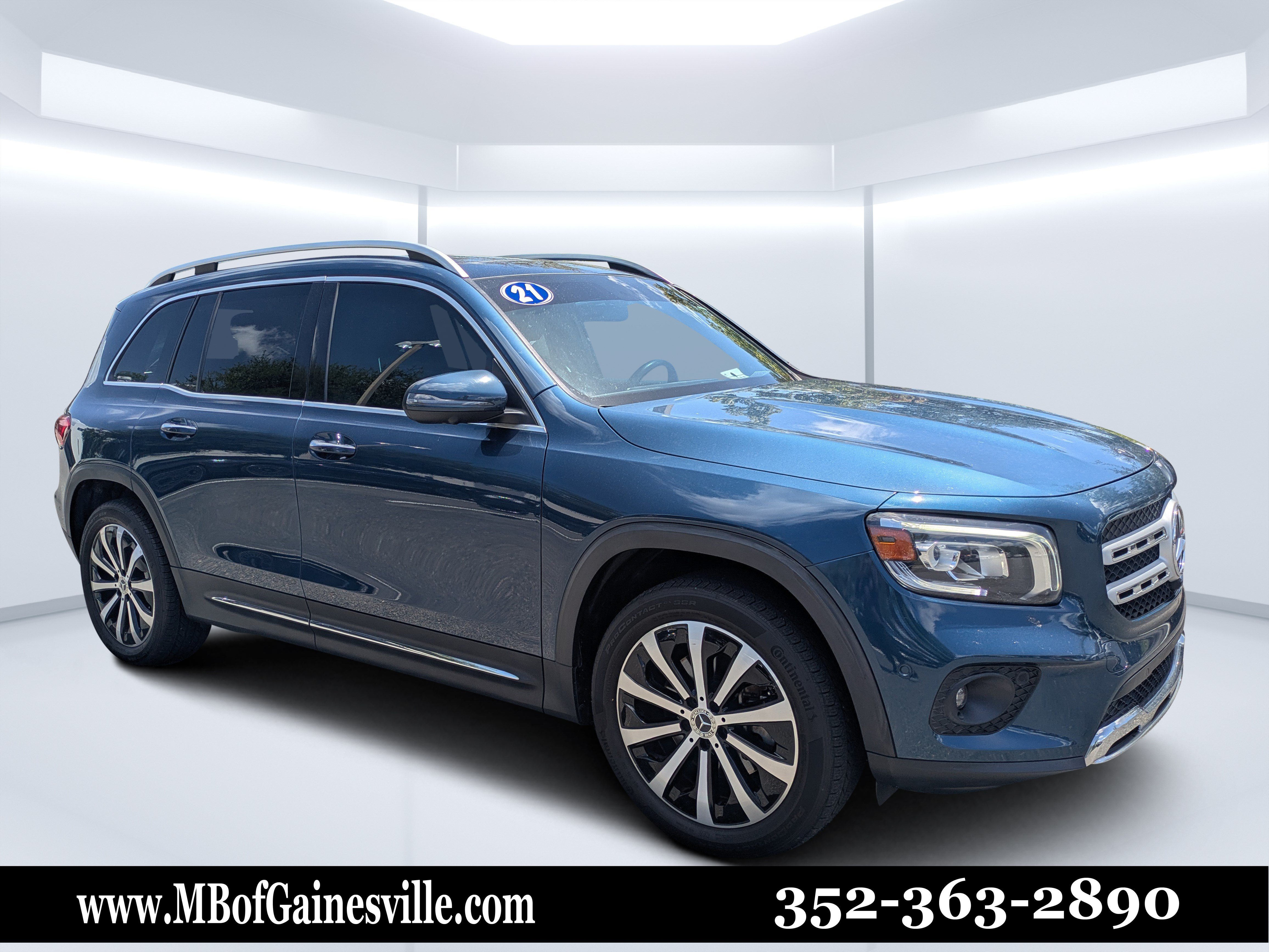 Certified Used 2021 Denim Blue Metallic Mercedes-Benz GLB 250 image 1