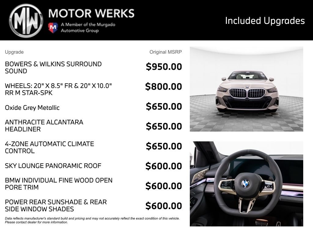 New 2026 Oxide Grey Metallic BMW 530i xDrive image 4