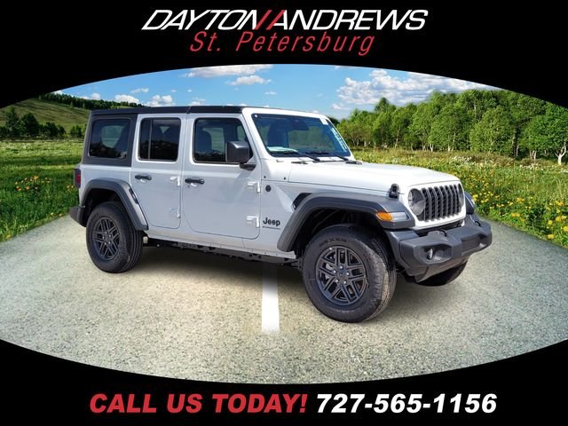 New 2025 Bright White Clear-Coat Exterior Paint Jeep Sport S image 1