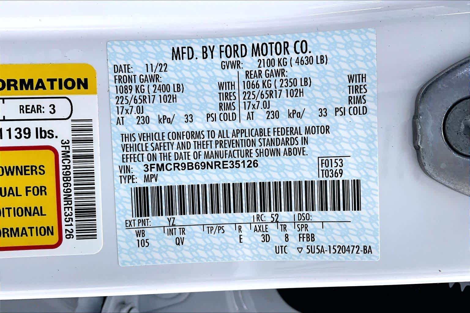 Used 2022 Oxford White Ford Big Bend image 37