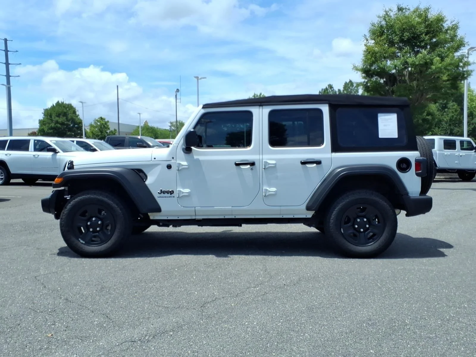 Used 2025 Bright White Clearcoat Jeep Sport image 3
