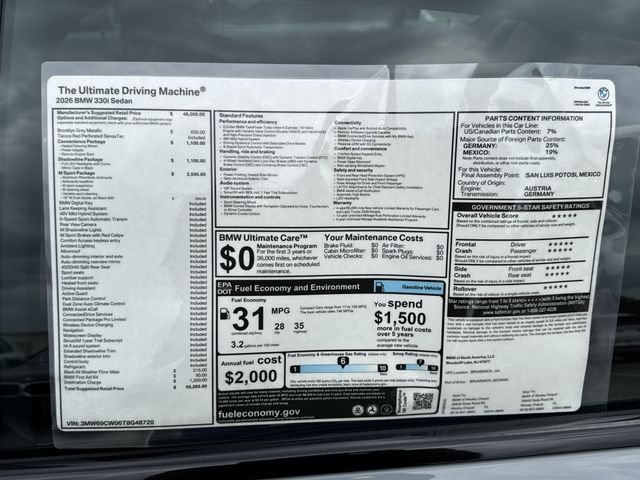 New 2026 Brooklyn Grey Metallic BMW 330i image 26