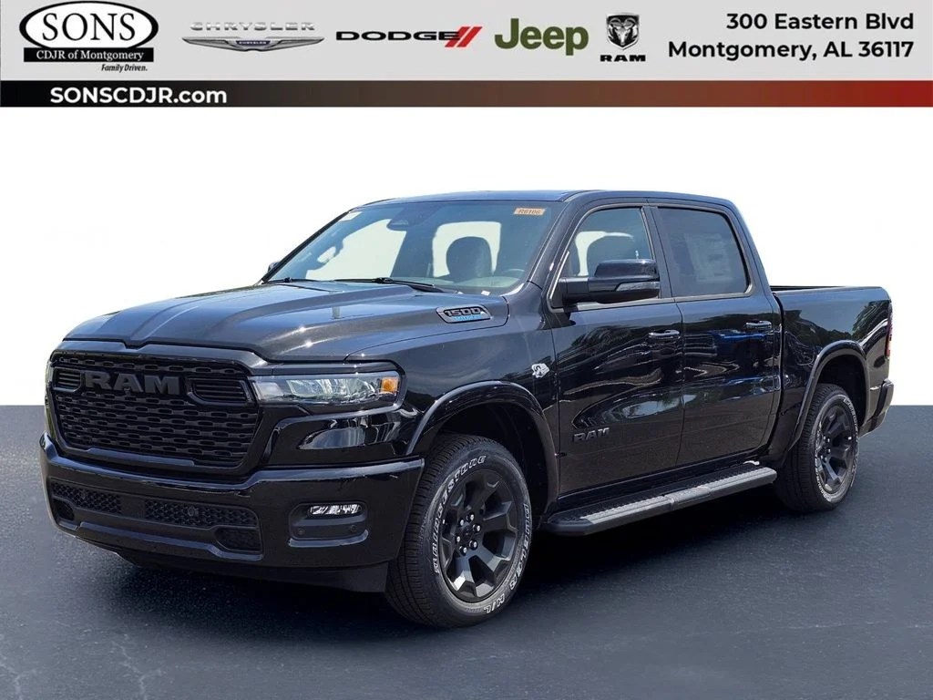 New 2026 Diamond Black Crystal Pearl-Coat Exterior Paint RAM Big Horn/Lone Star image 1
