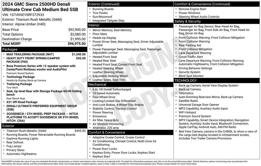 Used 2024 Silver GMC Denali Ultimate image 2