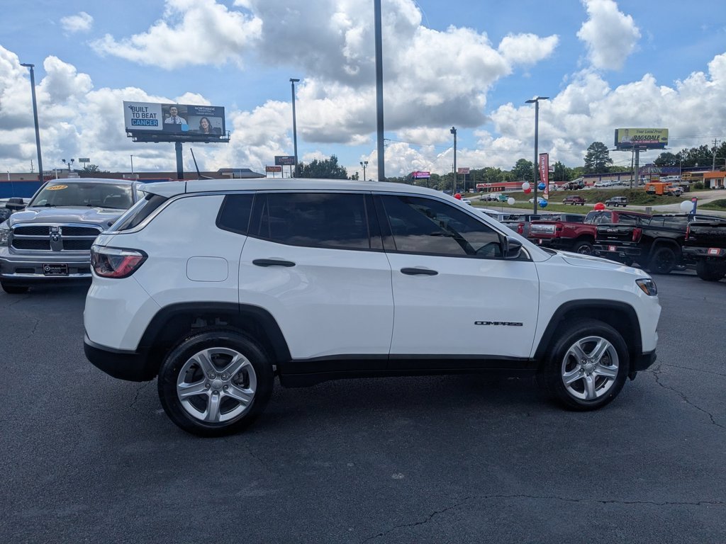 Used 2023 Bright White Clearcoat Jeep Sport image 4