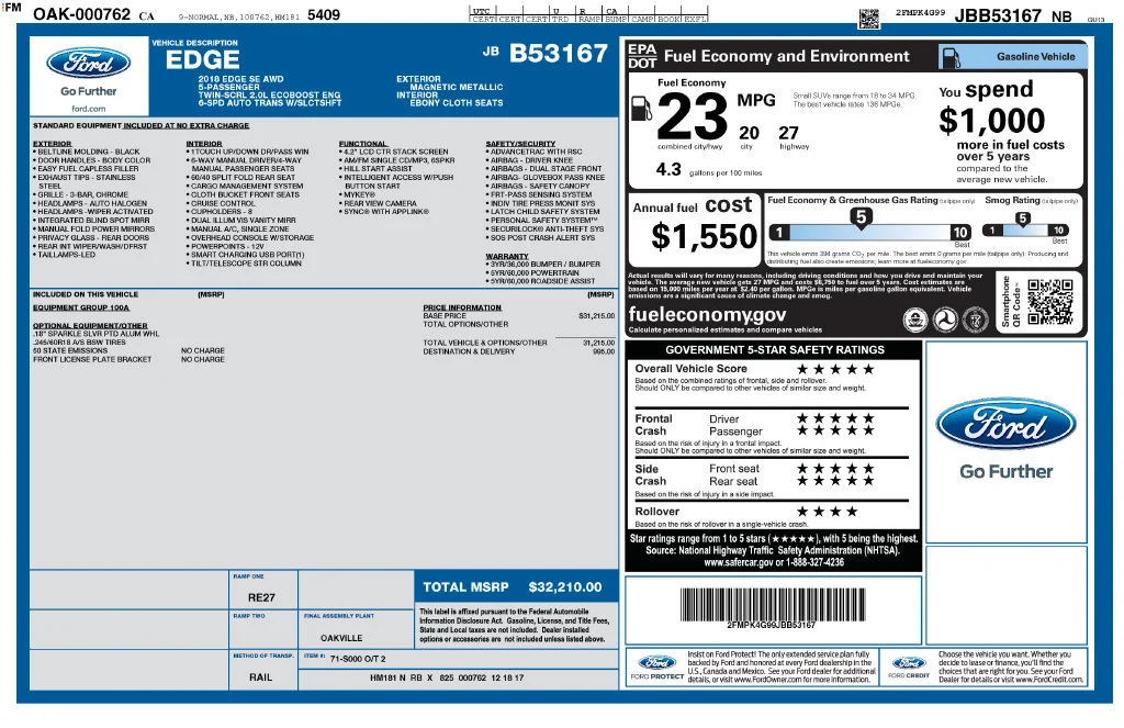 Used 2018 Magnetic Metallic Ford SE image 5