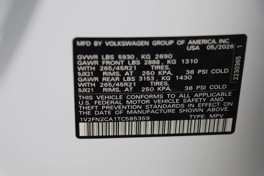 New 2026 Opal White Volkswagen 2.0T SEL Premium R-Line image 26