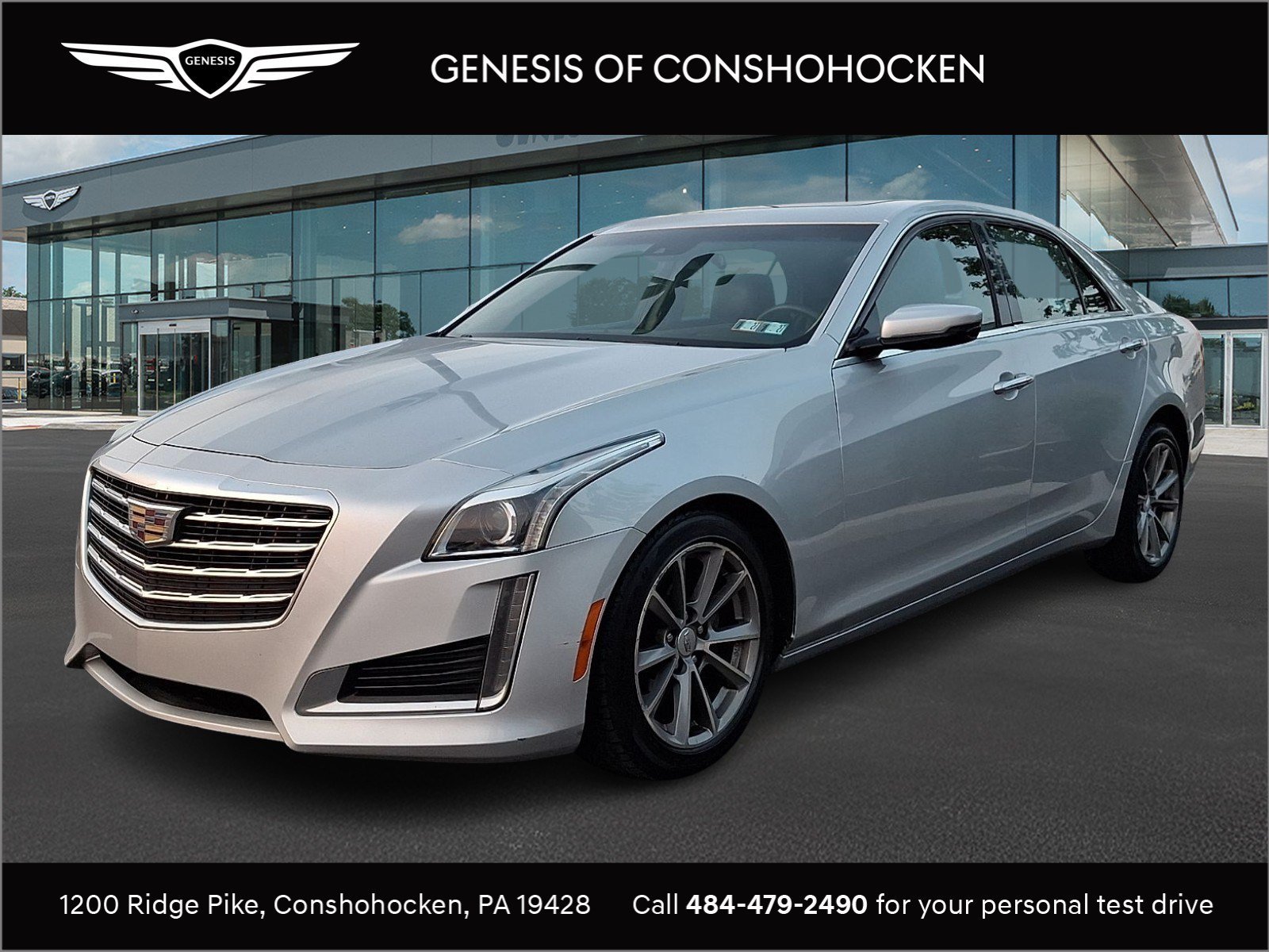 Used 2018 Radiant Silver Metallic Cadillac Luxury RWD image 1