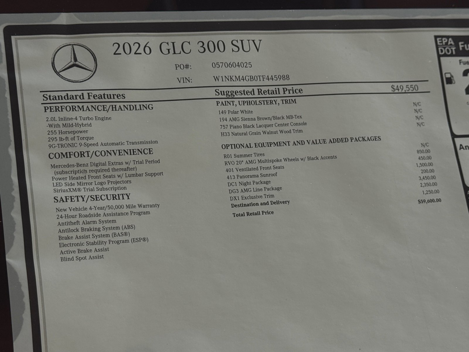 New 2026 Polar White Mercedes-Benz GLC 300 image 48