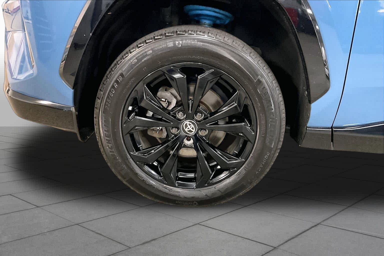 Used 2023 Cavalry Blue/Midnight Black Metallic Toyota Hybrid XSE image 10