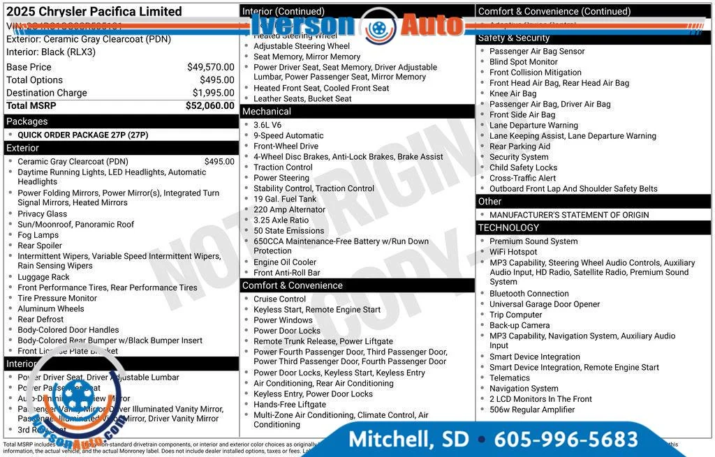 Used 2025 Ceramic Gray Clearcoat Chrysler Limited image 3