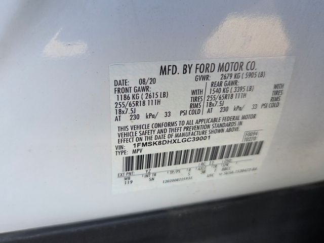 Used 2020 White Ford XLT image 6