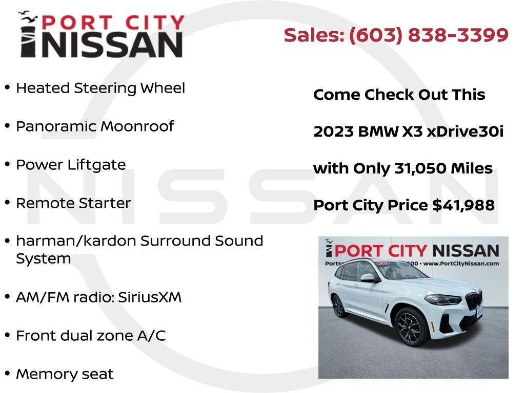 Used 2023 Alpine White BMW xDrive30i m-sport w/premium & hk audio image 27