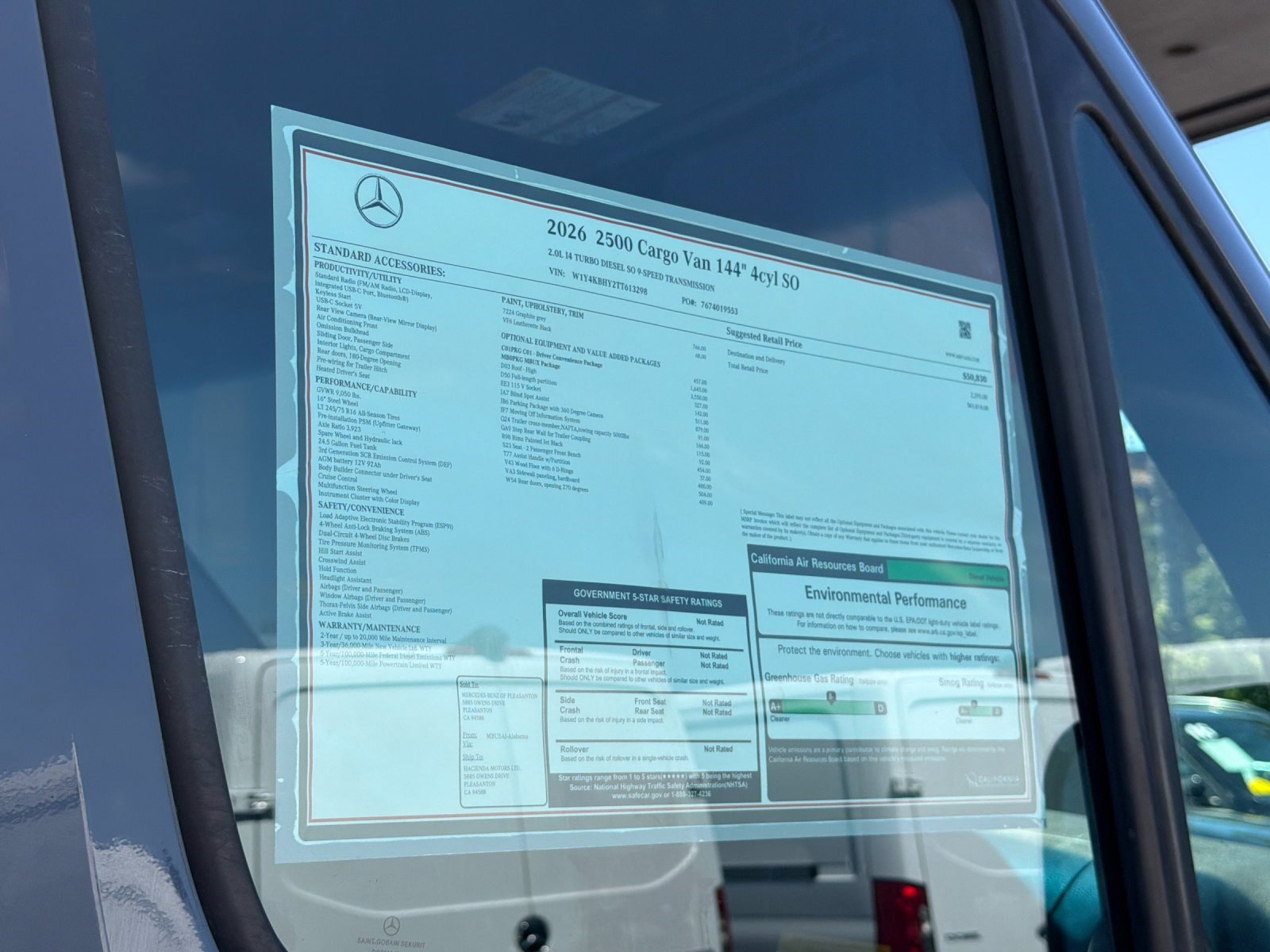 New 2026 Graphite Gray Mercedes-Benz 2500 High Roof SO Diesel 144 WB image 26
