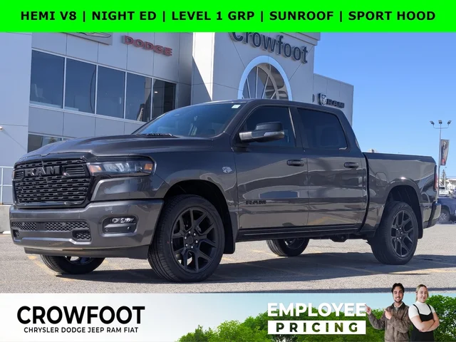 2026 RAM 1500 Sport - - Night Edition - Sport Lvl 1 Grp - 5.7L HEMI V8 eTorque - Pano Sunroof & More!