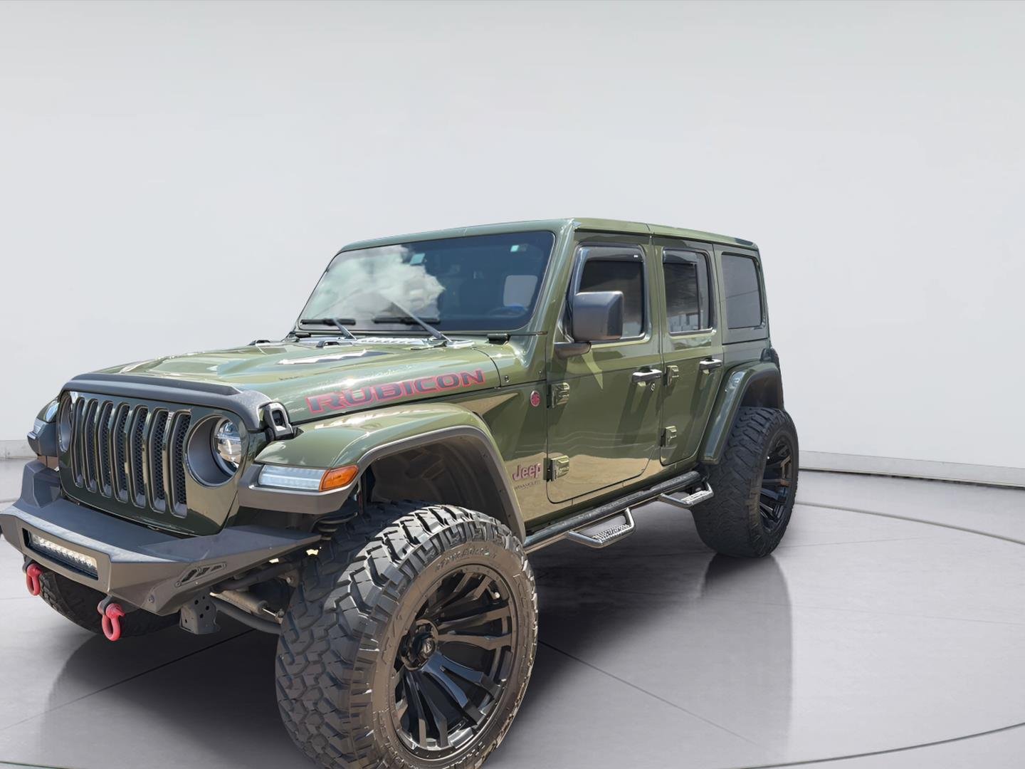 Used 2021 Sarge Green Clearcoat Jeep Unlimited Rubicon image 1