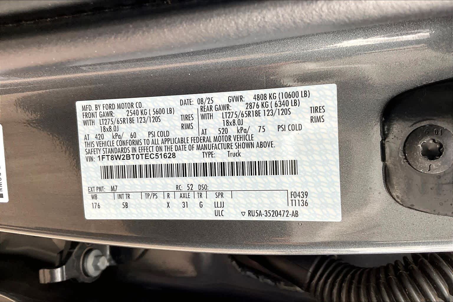 Used 2026 Carbonized Gray Metallic Ford LARIAT image 34