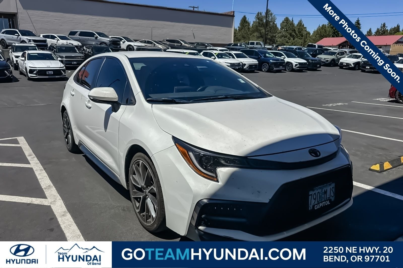 Used 2021 White Toyota SE image 1