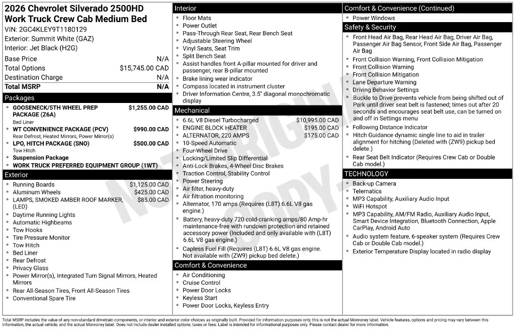2026 Chevrolet Silverado 2500 HD Work Truck - Photo 47