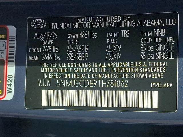 New 2026 Blue Hyundai Limited image 19