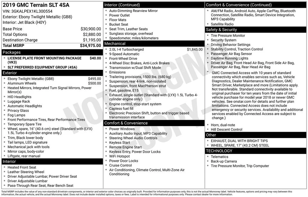 Used 2019 Black GMC SLT image 4