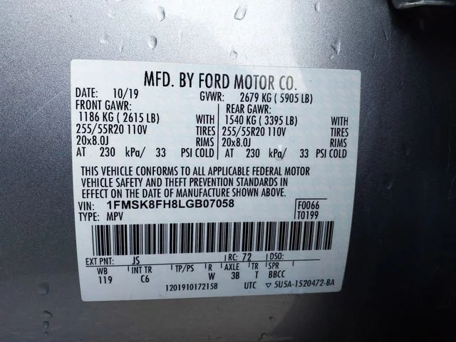 Used 2020 Silver Metallic Ford Limited image 25
