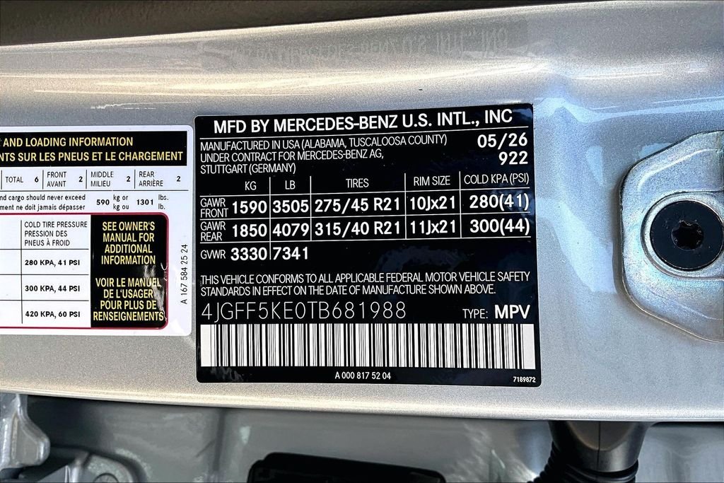 New 2026 Cirrus Silver Metallic Mercedes-Benz GLS 450 image 13