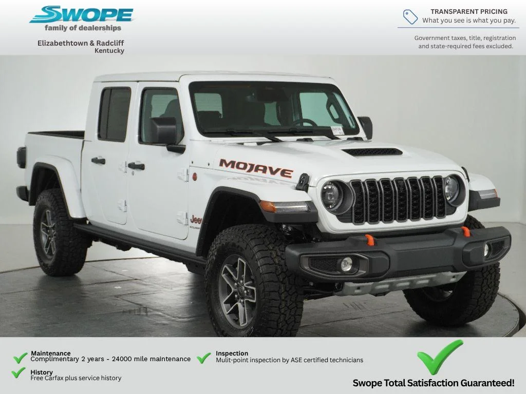 New 2026 Bright White Clear-Coat Exterior Paint Jeep Mojave image 1