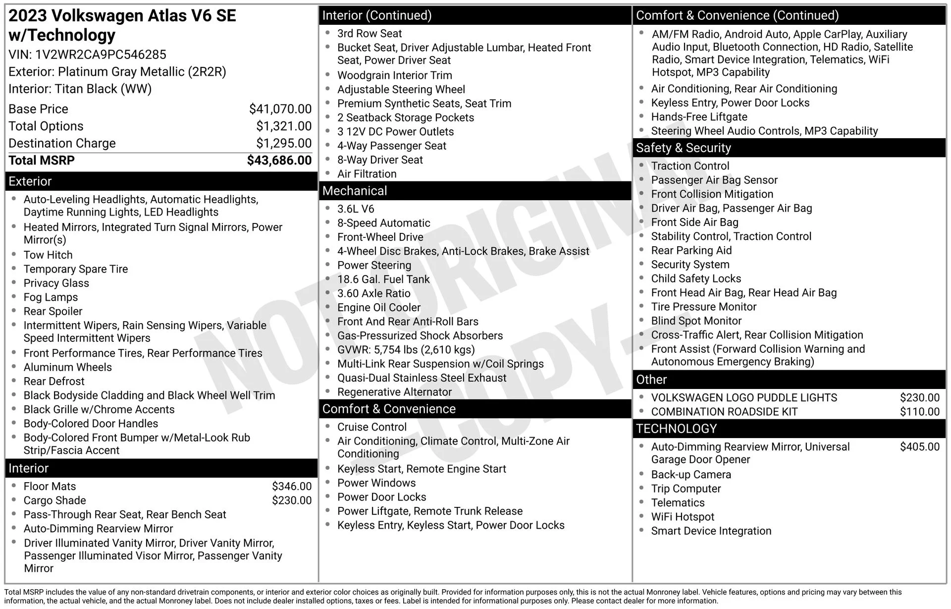Certified Used 2023 Gray Volkswagen 3.6L V6 SE w/Technology image 29