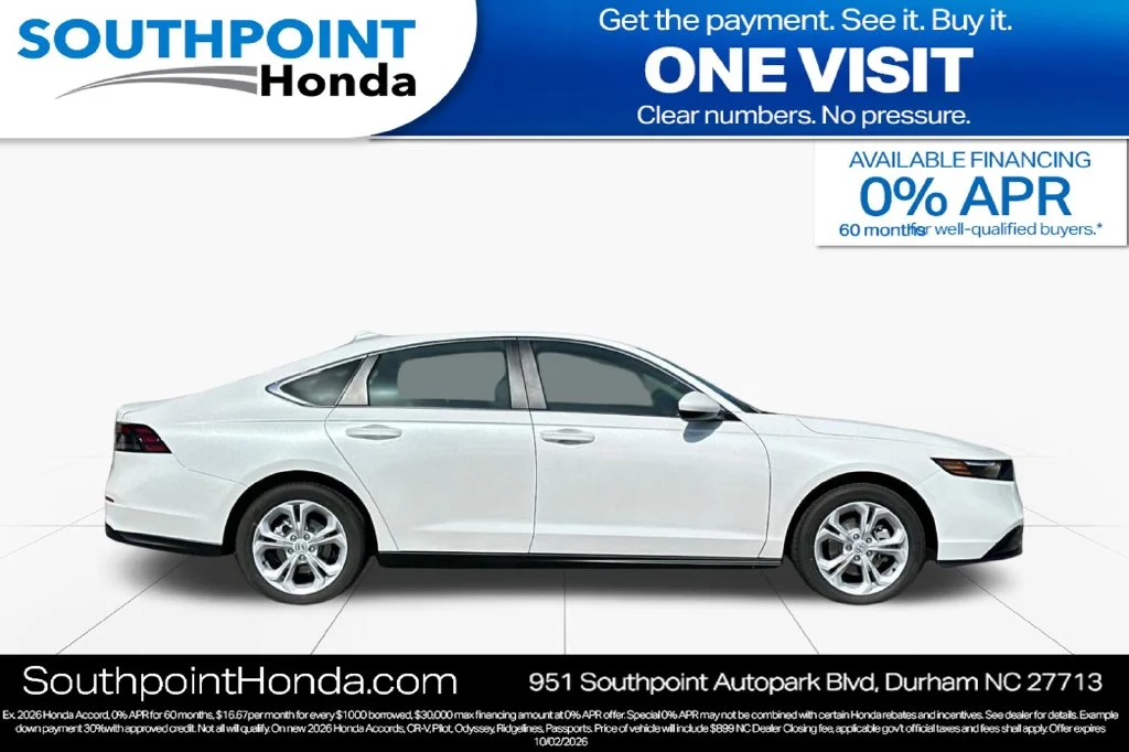 New 2026 Platinum White Pearl Honda LX image 2