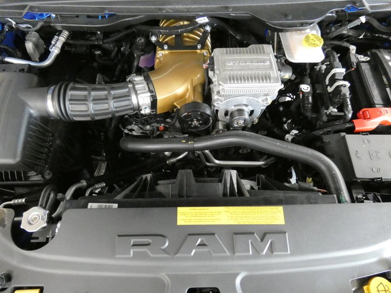 New 2026 Hydro Blue Pearl-Coat Exterior Paint RAM Supercharged DC650 Crew Cab 5