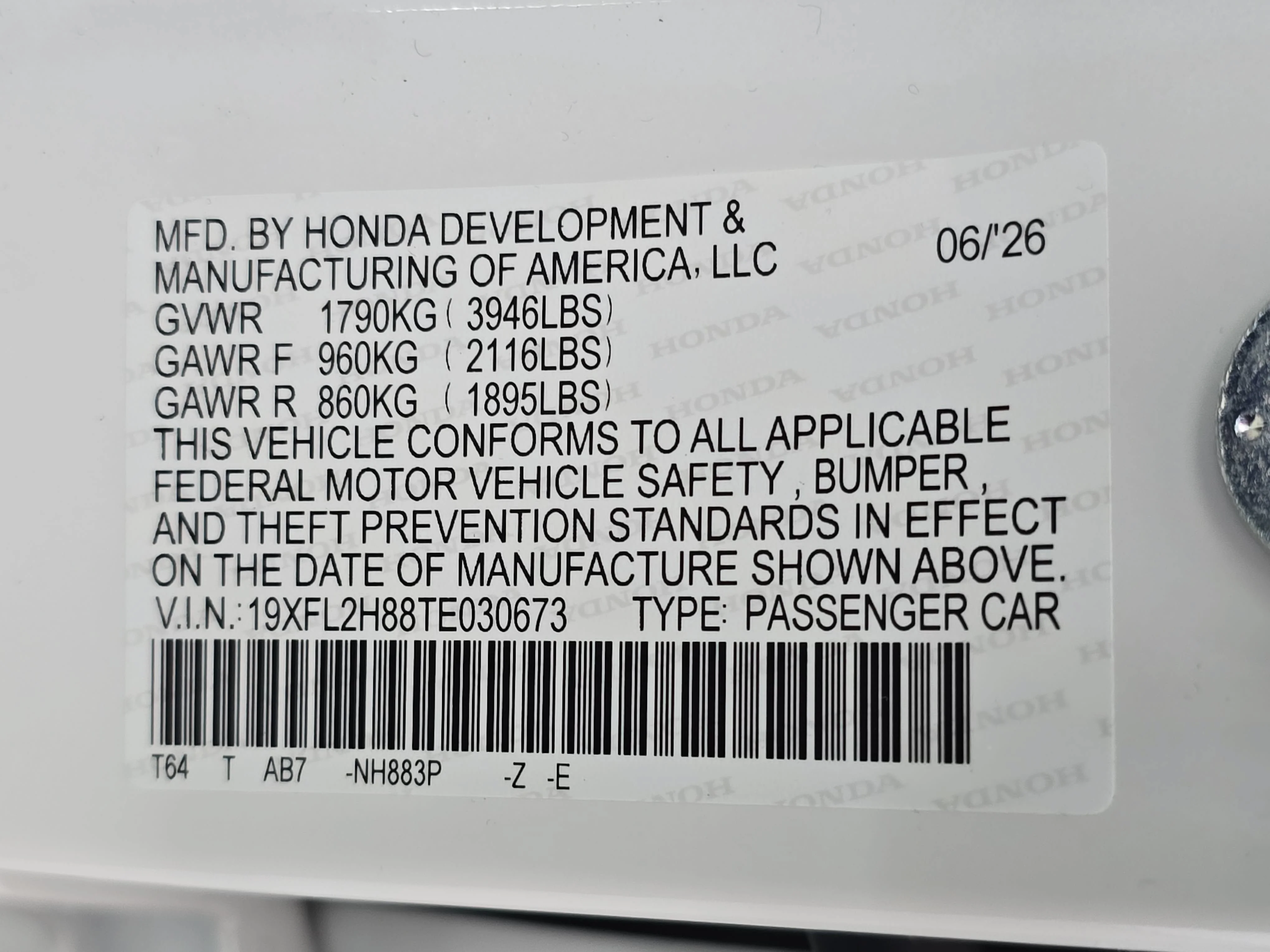 New 2026 Platinum White Pearl Honda Sport image 34