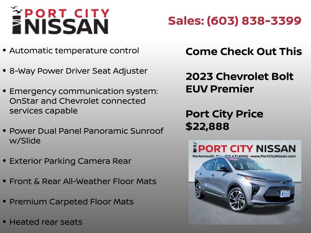 Used 2023 Gray Ghost Metallic Chevrolet Premier EV w/HEATED/VENTILATED SEATS, BOSE & PANO ROOF image 24