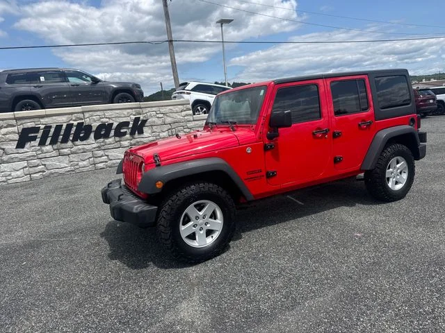 Used 2017 Firecracker Red Clearcoat Jeep Unlimited Sport image 1