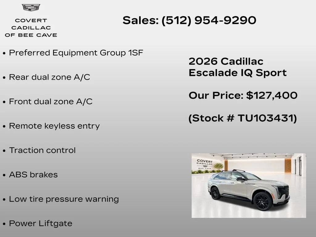 New 2026 Sandstone Cadillac Sport image 7